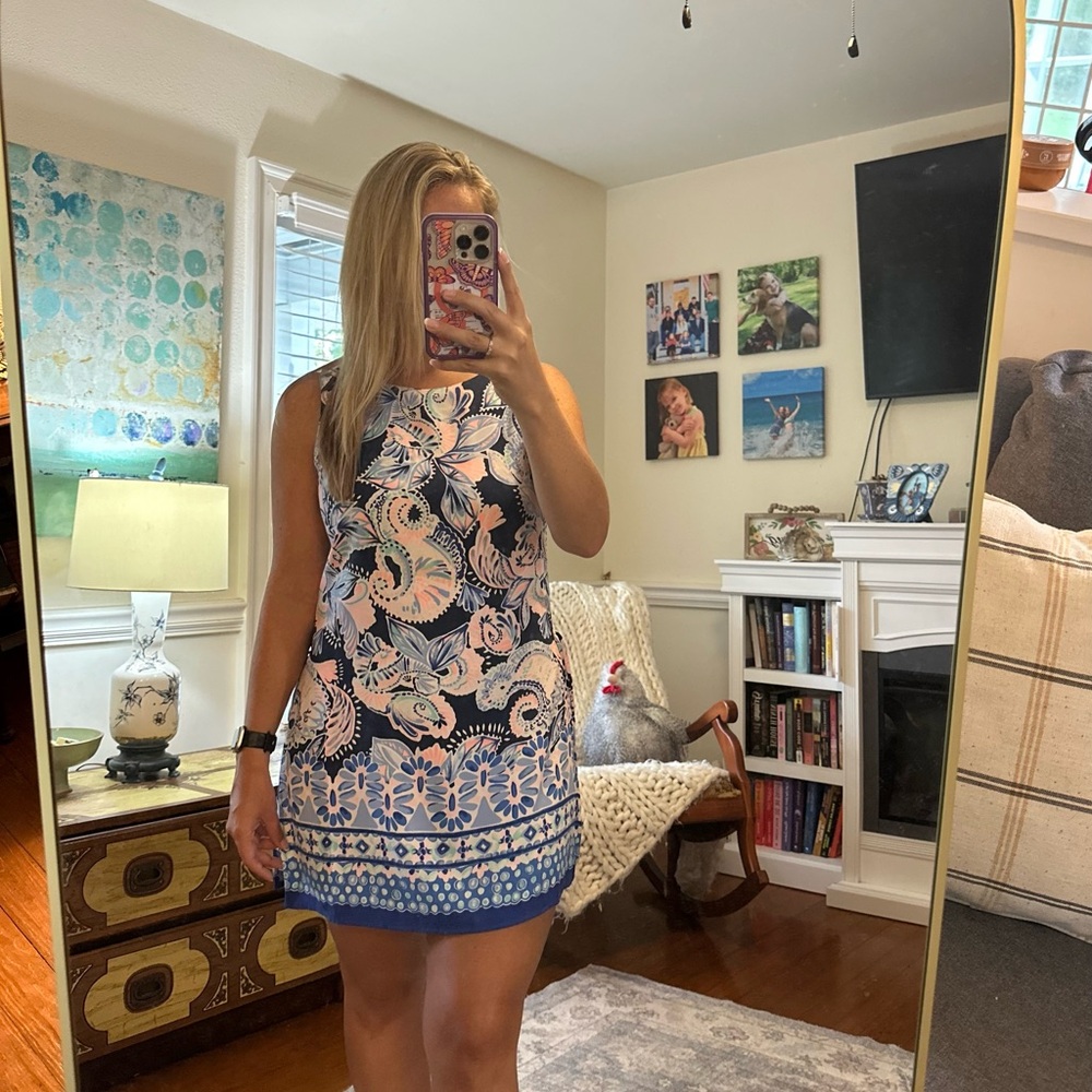 Lilly Pulitzer Floral Sleeveless Romper - Blue and Pink